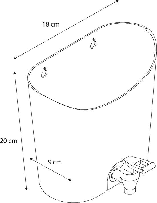 AXI Watertank met Kraan Groen – Waterdispenser voor Speelkeuken of Modderkeuken – 0,7 Liter – Vanaf 3 Jaar