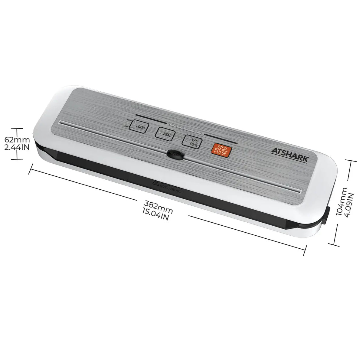 ATSHARK 5-In-1 Vacuum Sealer – High Pressure Touchscreen Design, Fast and Convenient, Includes 50 Vacuum Bags, Ideal for Home Food Preservation, White, VS6621
