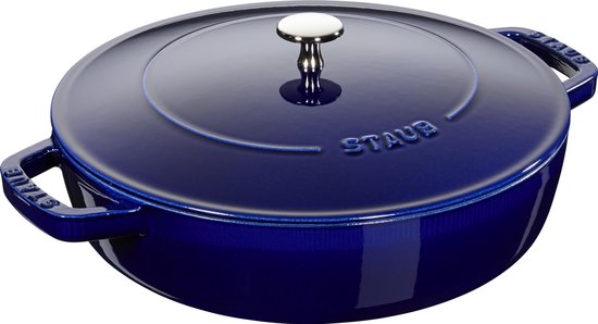 Staub sauteerpan met Chistera drop structure - 28 cm - donkerblauw