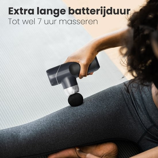 Auronic Massage Gun - Massage Apparaat - Professioneel - 4 Opzetstukken en Koffer - Massage Pistool - Hele Lichaam - Donker Grijs