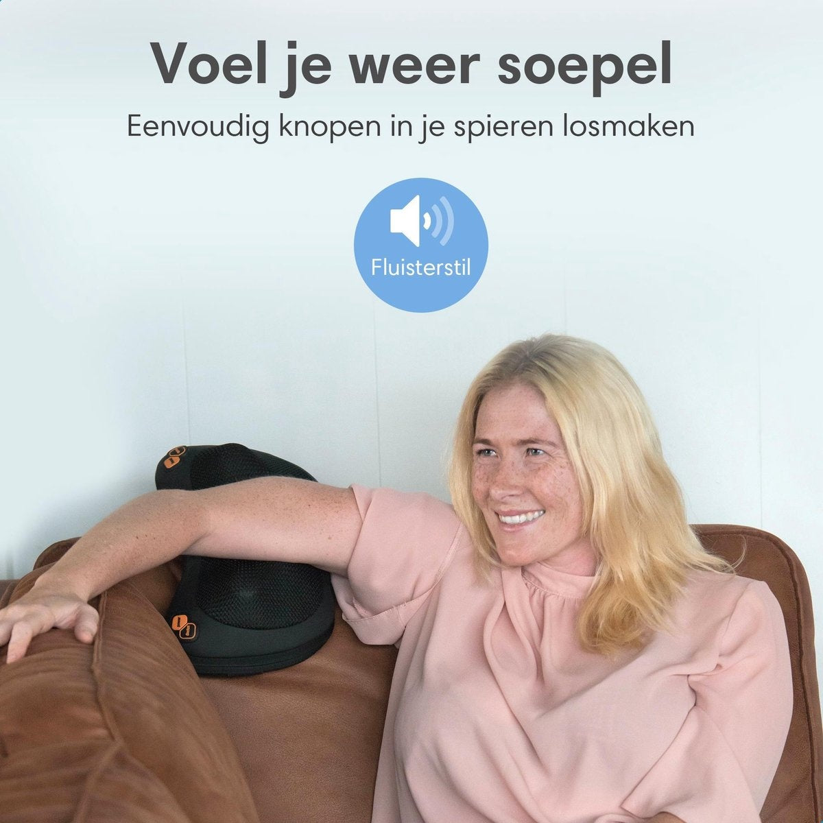 Lifeproducts - Oplaadbaar Shiatsu-massagekussen - Massager met warmtefunctie - Zwart