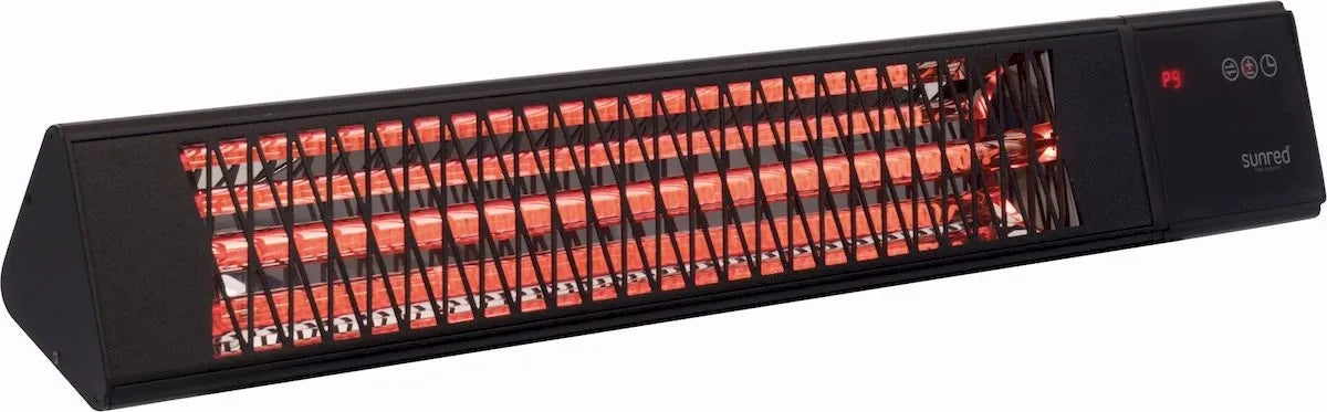 Sunred – Triangle - Dark lijn - Zwart - Wand model - Terrasverwarmer – Carbon rosé goud technologie - 2500 W – ECO - 9 standen - Afstand bestuurbaar - SMART – APP – Timer - Elektrische heater – SMART heater – SLIMME heater