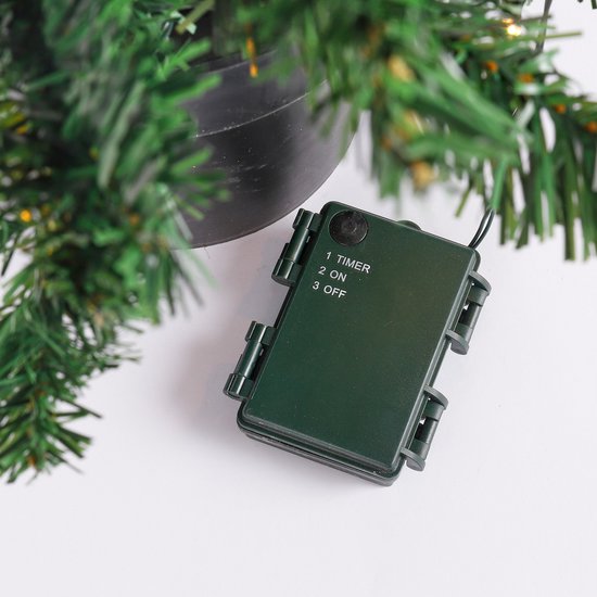 Black Box Trees Norton Kerstbomen en Krans - Led lampen op Batterijen - PVC - 45x90 cm