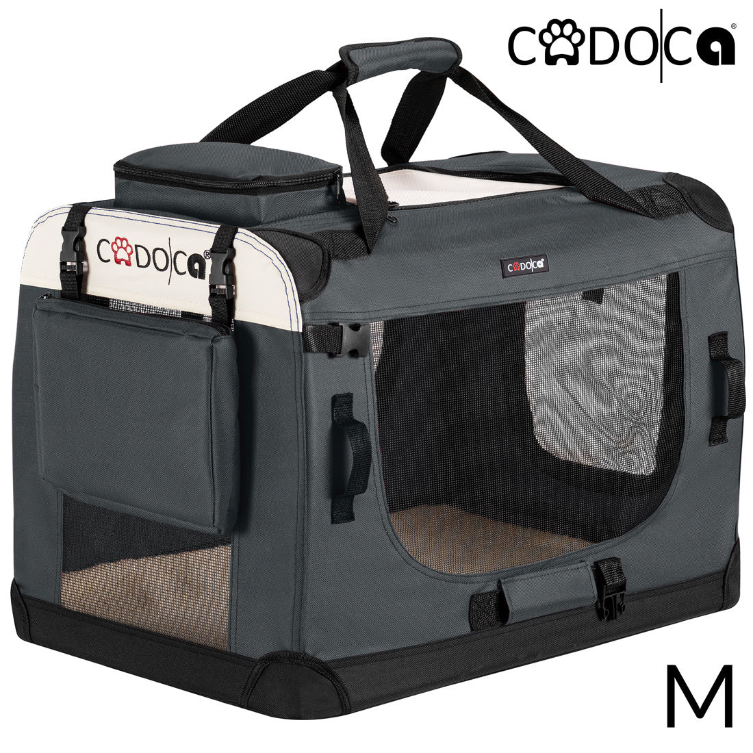 Cadoca Honden & Katten Reisbench M - 60x43x45cm - Antraciet