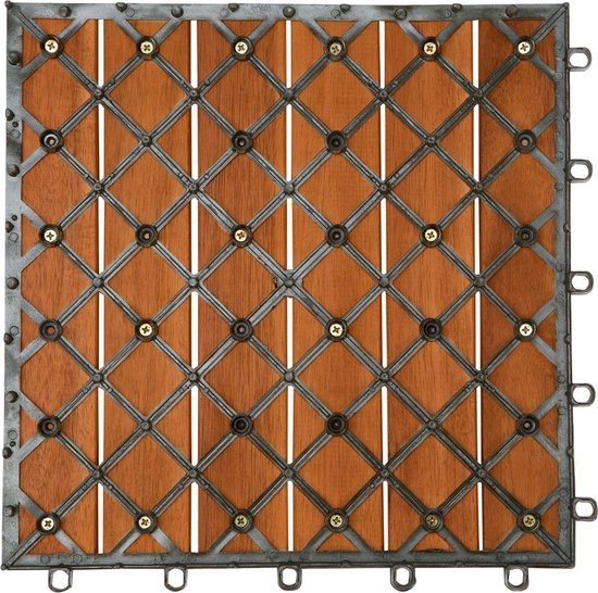Terrastegel Acaciahout - 30x30cm Plug In Systeem - FSC® gecertificeerd
