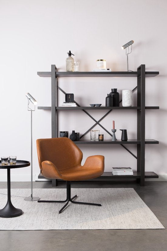 Zuiver Marlon Vloerlamp – Minimalistisch Design met Industriële Touch – Verzinkt Zilver – 134,5 cm