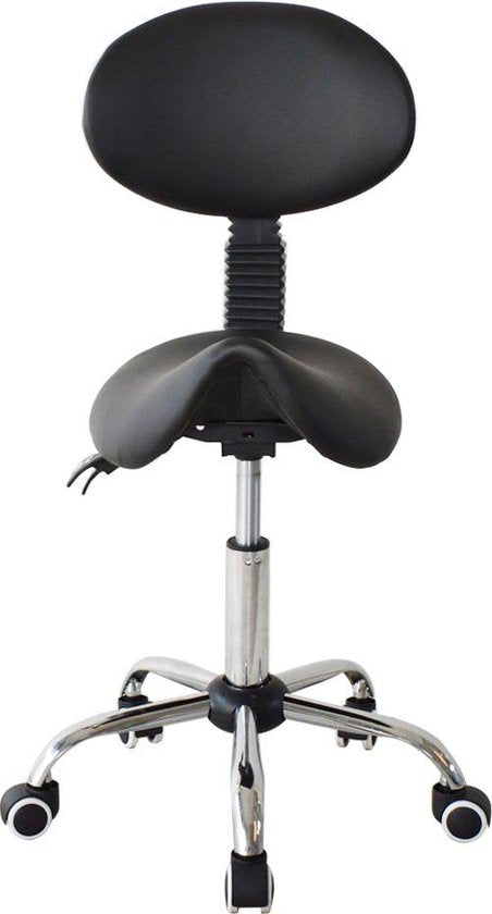 VDD Zadelkruk - Ergonomisch kantelbare rugleuning - Hoogte verstelbaar - 38x36x96cm