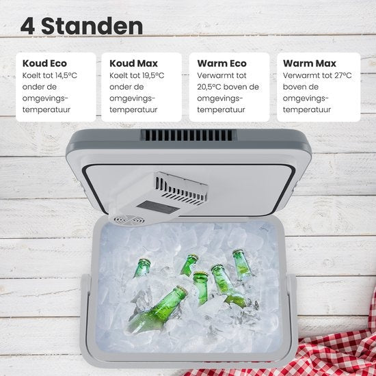 Auronic Elektrische Koelbox - Coolbox - 25L - 12V en 240V - Grijs