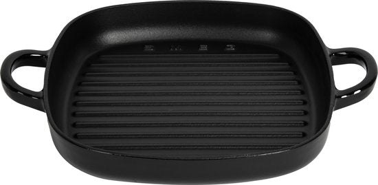 Smeg - Gietijzeren Grillpan - Zwart - 26 x 26 cm - Geschikt voor Inductie