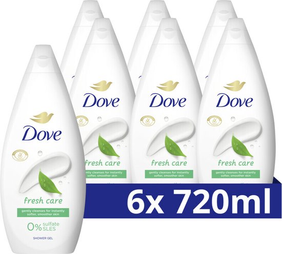Dove Douchecrème Fresh Care - 12 x 720 ml - Voordeelverpakking