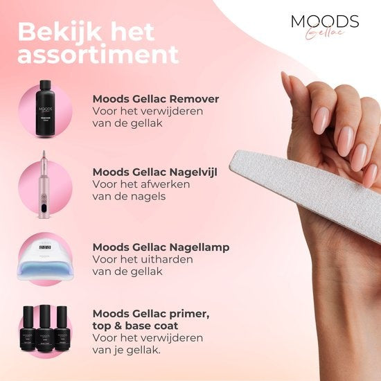 Moods Gellac 6-delige Set - Gel Nagellak - 8ML - Love Story - Gellac - Nagels - Gellak Starterspakket - Chique Kleuren