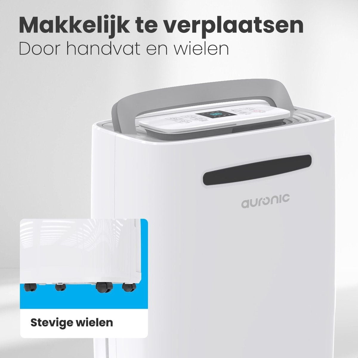 Auronic Luchtontvochtiger - 25L - Tot 40 m² - 420W - 34x21x55cm - Wit