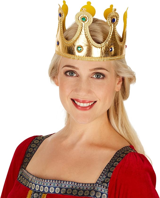 TecTake Koninginnenkostuum - dames - XL – Rood fluweel inclusief kroon