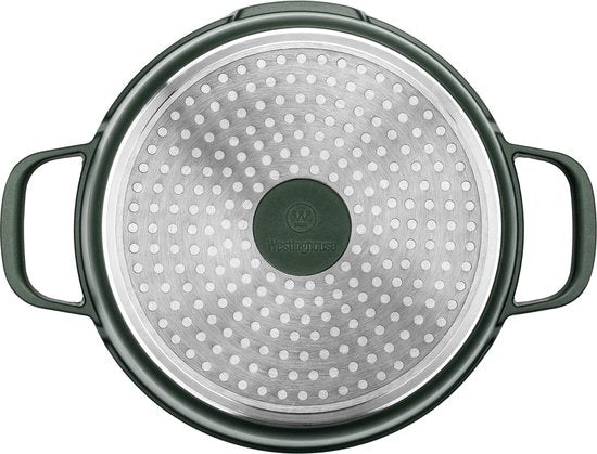 Westinghouse Performance Series - Hapjespan Inductie Met Deksel - 32cm Sauteerpan - Groen - Geschikt voor alle warmtebronnen inclusief inductie en oven