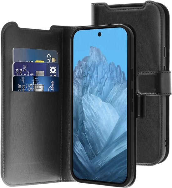 BeHello Bookcover Hoes Google Pixel 9/Pixel 9 Pro Gel - Zwart