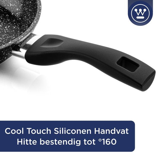 Westinghouse Grillpan – Ø 28 cm – Inductie – PFOA-vrij – Black Marble