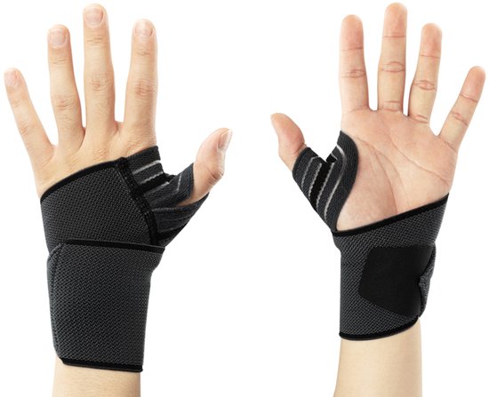 Wellhealth - Knie- of polsbrace voor pijnverlichting en ondersteuning - Kniebrace - S/M - 1 stuk