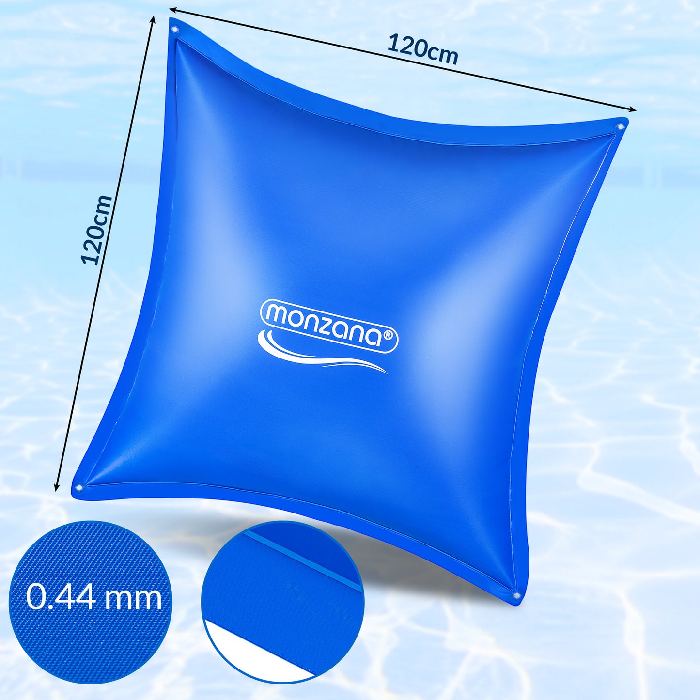Monzana Zwembadkussen XL 4 stuks - Chloorbestendig PVC – Blauw