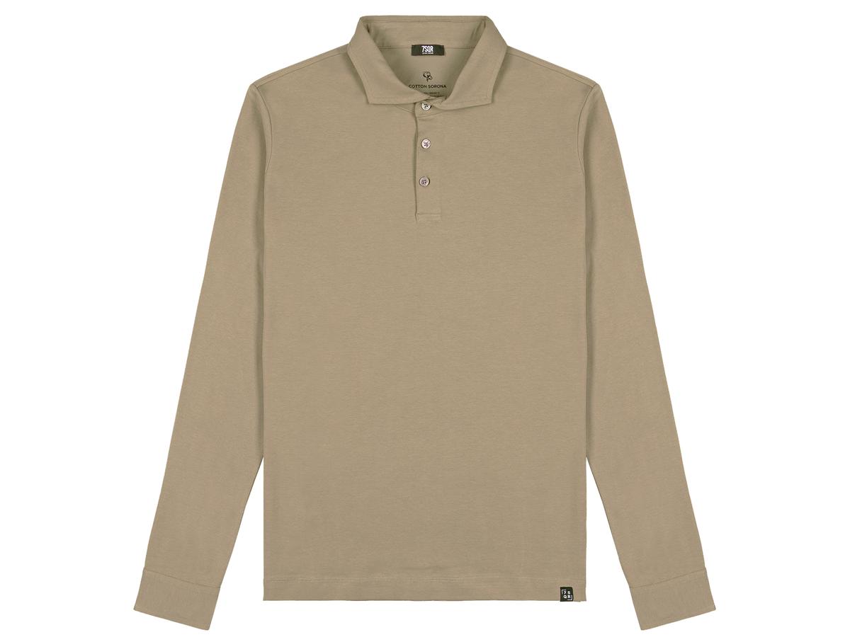 7Square Skyr Polo Long Sleeve - Beach Sand - maat XL
