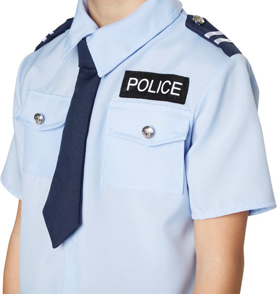 dressforfun - Jongenskostuum police boy 164 (13-14y) - verkleedkleding kostuum halloween verkleden feestkleding carnavalskleding carnaval feestkledij partykleding - 301496