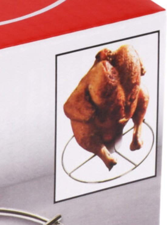 Kiprooster voor de barbecue RVS 20 cm - Kip grillen - Kippengrill