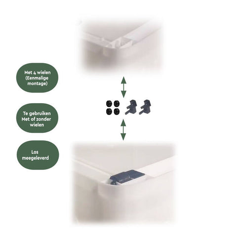 BRASQ Opbergbox Set van 3 – 20 Liter – Transparant – 39x29x18 cm – Stapelbare Kunststof Opbergdozen