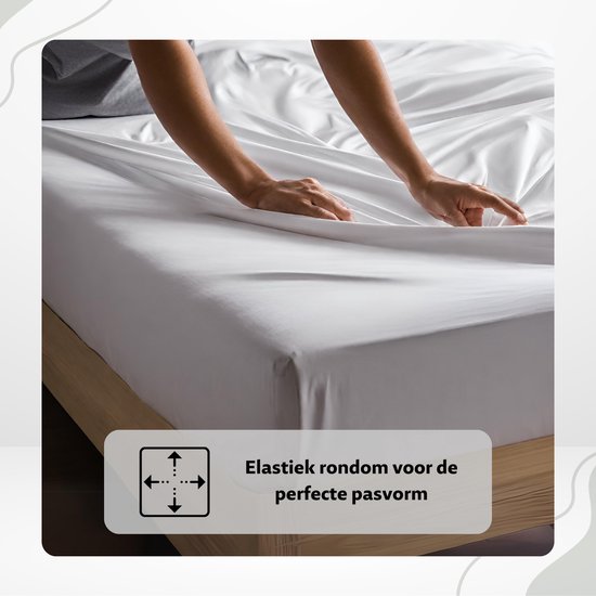 Ten Cate Hoeslaken - Hoeslaken Topper 160x200 - Hoeslaken 160x200 - Geschikt voor Topper Matras 160 x 200 - Katoensatijn - Topdekmatras 160x200 - Hoekhoogte 10 cm - Grijs