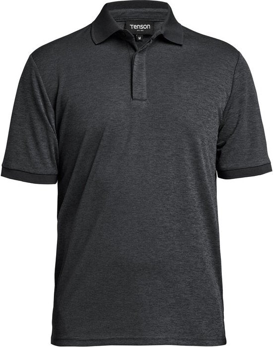Tenson TXlite Melange Polo 465018060 - Zwart - 3XL