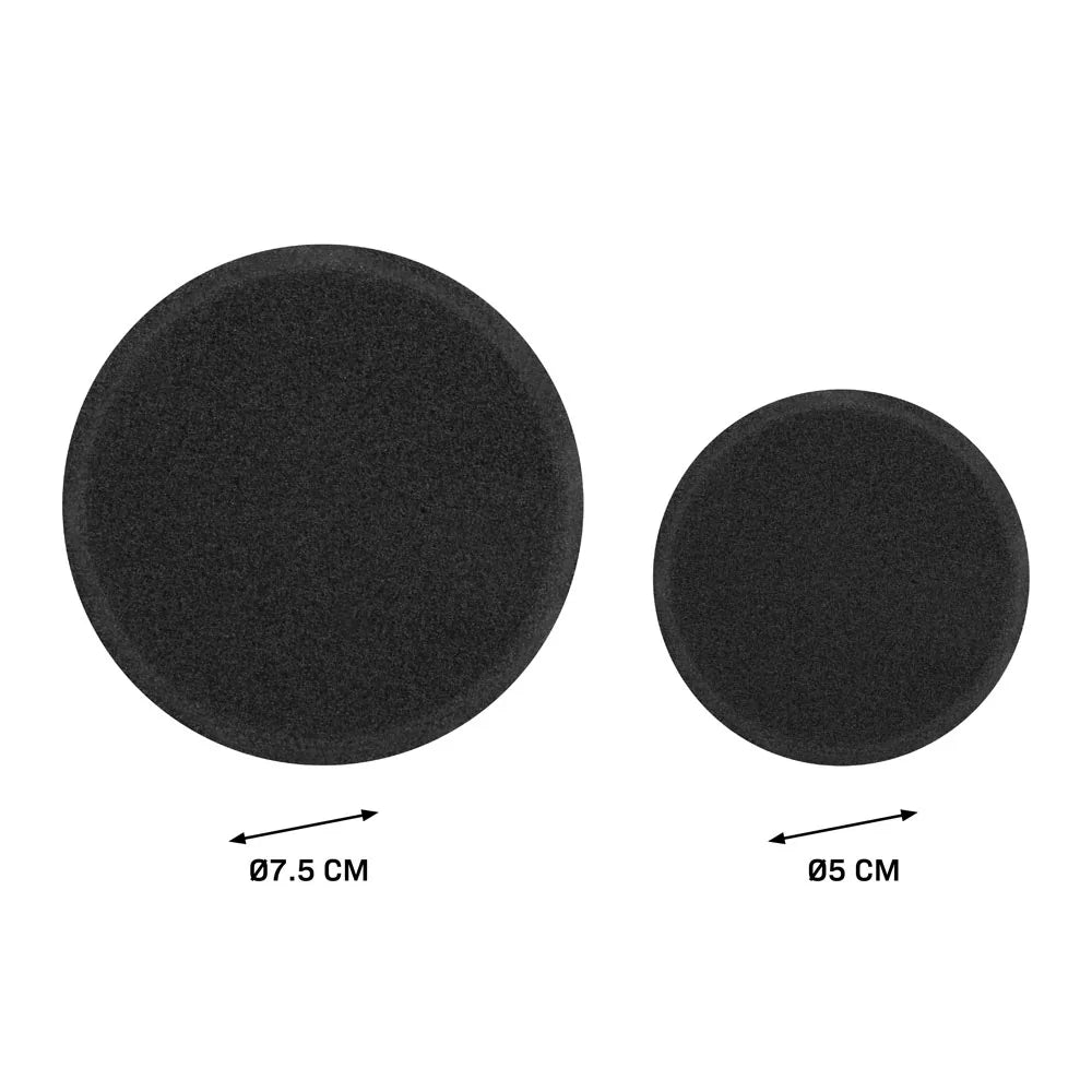 VONROC Polijstpads Set – 6-delig | Ø50 & 75 mm | Voor Grof Polijsten, Fijne Afwerking & Glans | Dual Action Polijstmachines