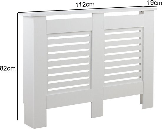 Radiator Omkasting - Ombouw Verwarming - 112 cm Breed - Wit