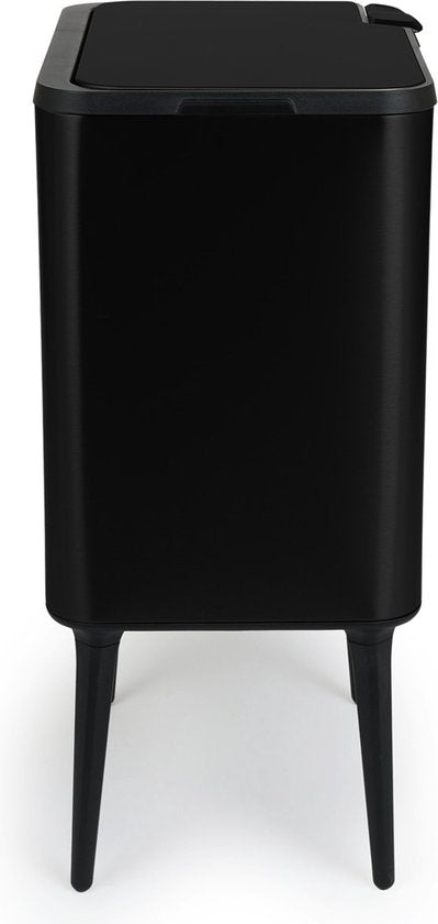 Umuzi Cleaning Push bin Prullenbak - 36 liter - Mat Zwart - 48 x 38 x 54,5 cm