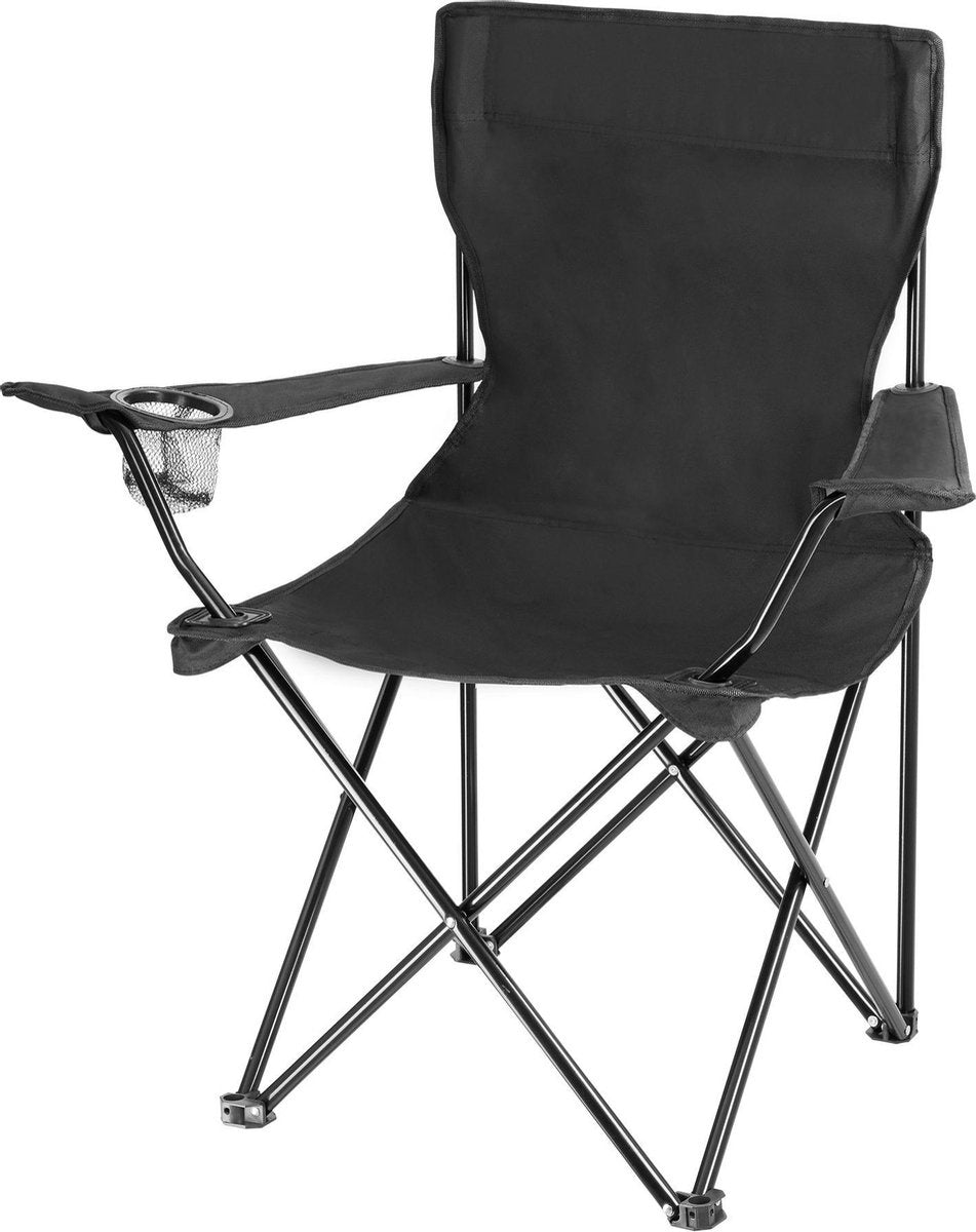Tectake - set van 2 Campingstoelen - Gil zwart - 403875