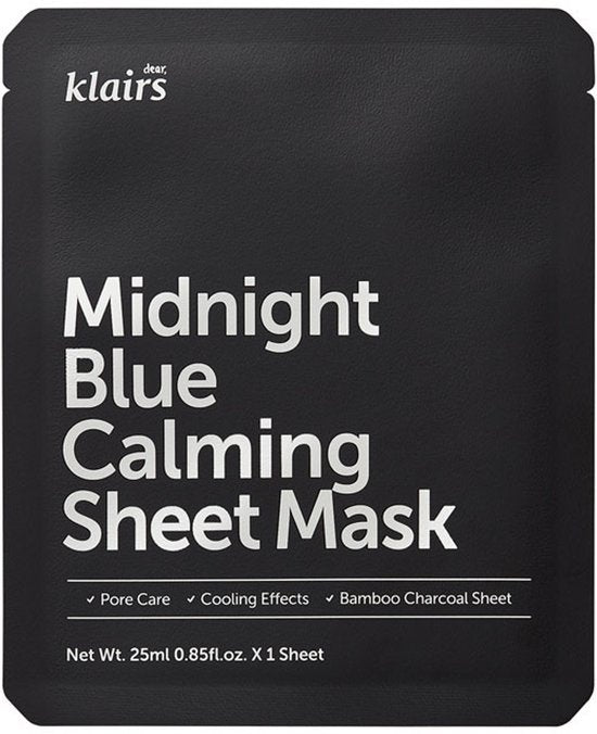 Klairs Midnight Blue Kalmerend Sheet Mask 1 Stuks 25ml