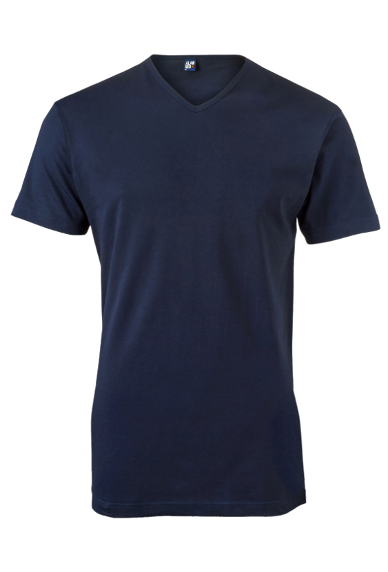 Alan Red - S - Vermont T-Shirt - V-hals - 4-pack - Navy