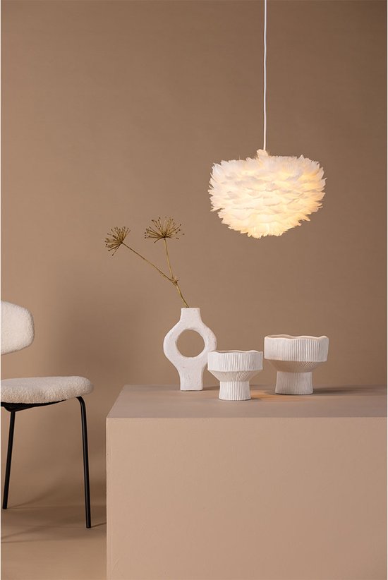 Nicola verlichting hanglamp 35x35x20cm wit