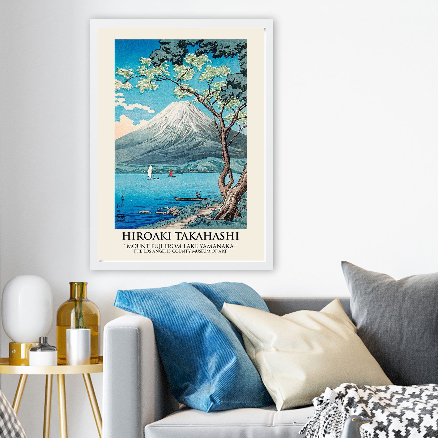 Beroemde decoratieve ingelijste schilderij | Houten frame | UV-druk | 55x75 cm