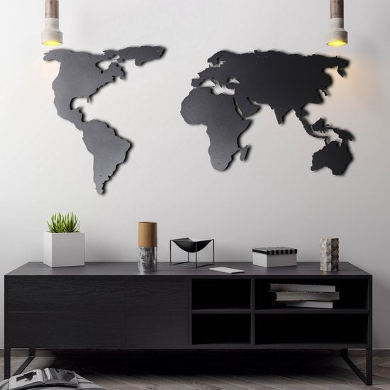 Wereldkaart silhouet