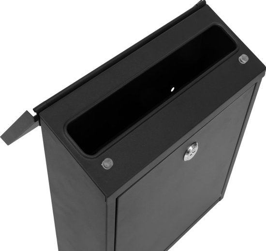 Practo Garden - Brievenbus Amsterdam - Wandbrievenbus - Zwart - 32 x 26 x 9 cm