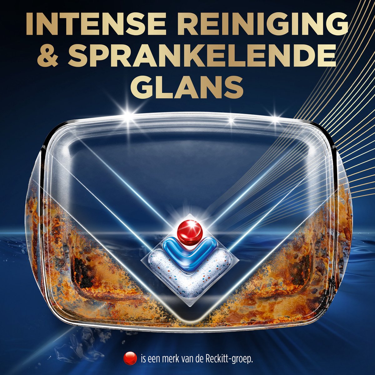 Finish Ultimate Plus All in One Vaatwastabletten Regular – 47 Capsules – 15,5 x 11 x 9 cm – Wit/Blauw