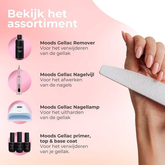 Moods Gellac 6-delige Set - Gellak - 8ML - Gel Nagellak - The Nude Edition - Gellac - Nagels - Gellak Starterspakket - Nude Kleuren