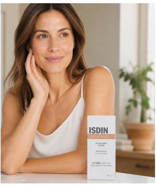 ISDIN - Fotoultra Active Unify Color SPF50+ - 50ml - Verheldert en egaliseert de teint