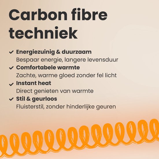 Auronic Terrasverwarmer - Infrarood Verwarming - Touch Display - 15m2 - Elektrisch - 2500W - Afstandsbediening - 9 Standen - Zwart