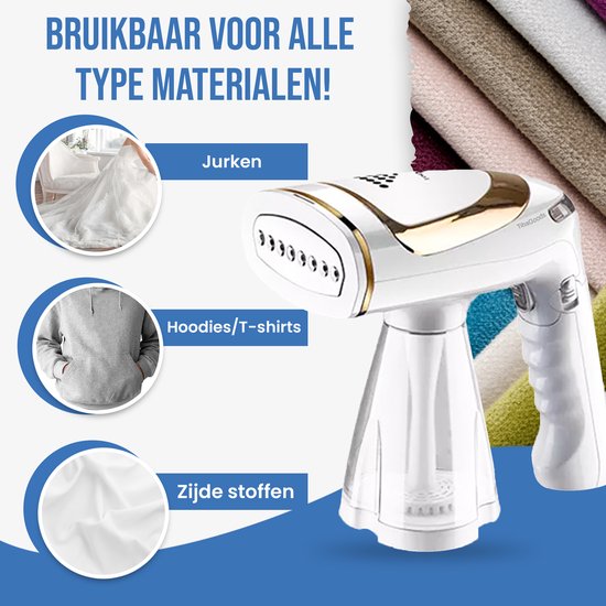 TibaGoods TIBA Kledingstomer - 1600 W - 250ml - Wit - 25x23x12 cm