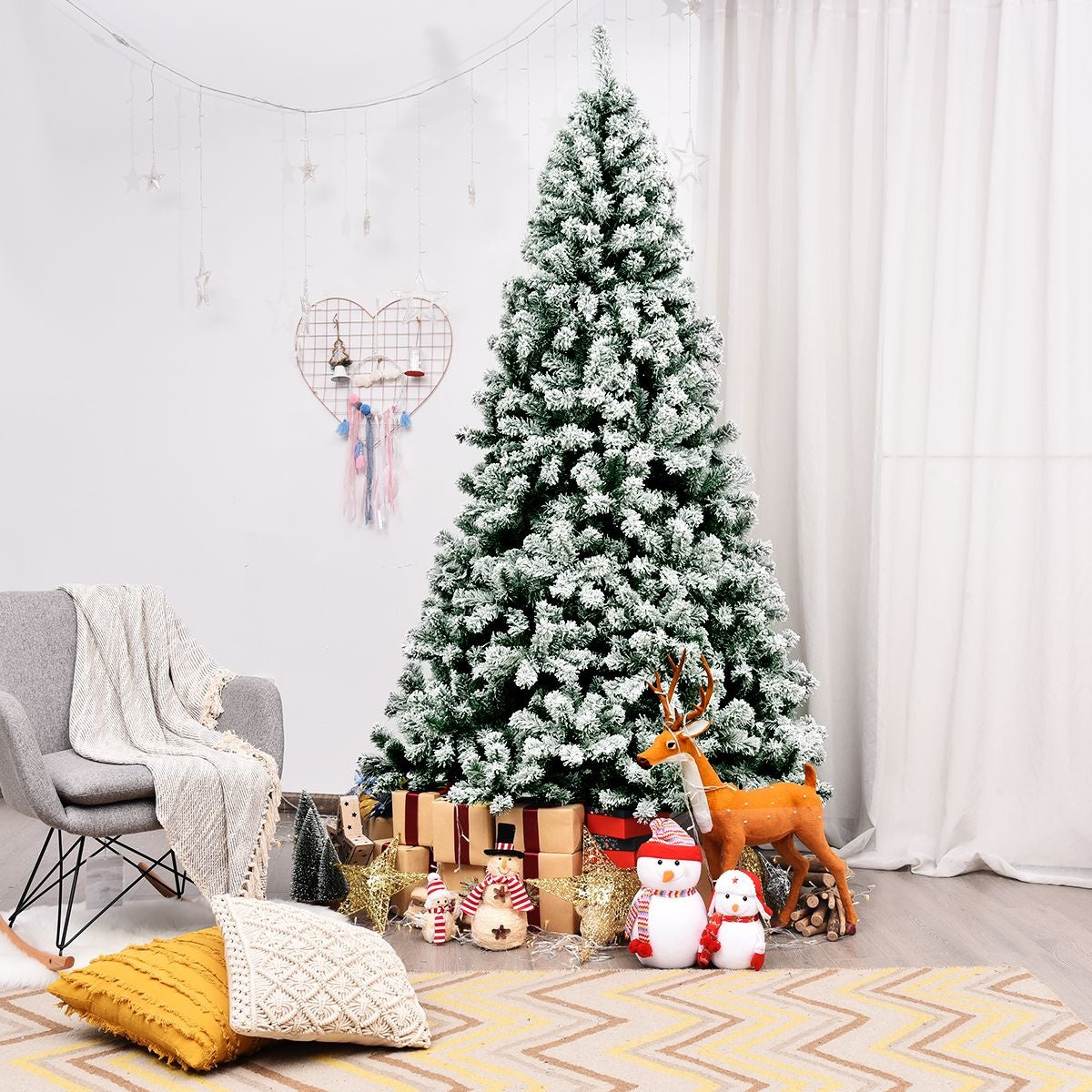 Coast Besneeuwde Kunstkerstboom INCLUSIEF LED-Verlichting - 225 cm