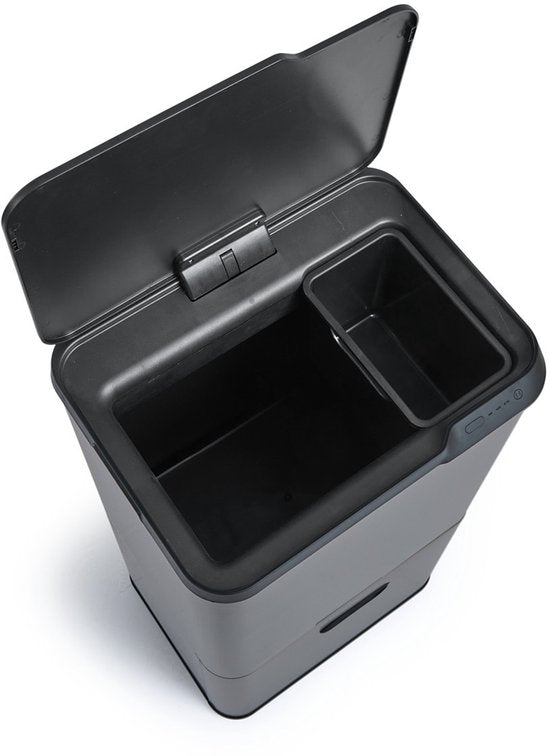 Umuzi Cleaning Prullenbak 63L - Sensor - Metaal Grijs - 30,5x41x78cm