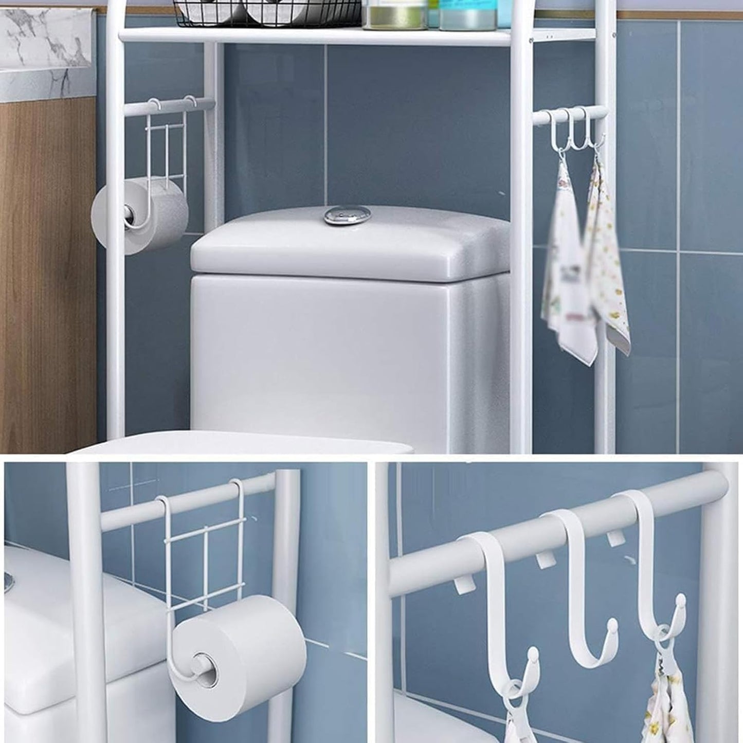 LBB 3-laags Toilet Opbergrek - Zwart