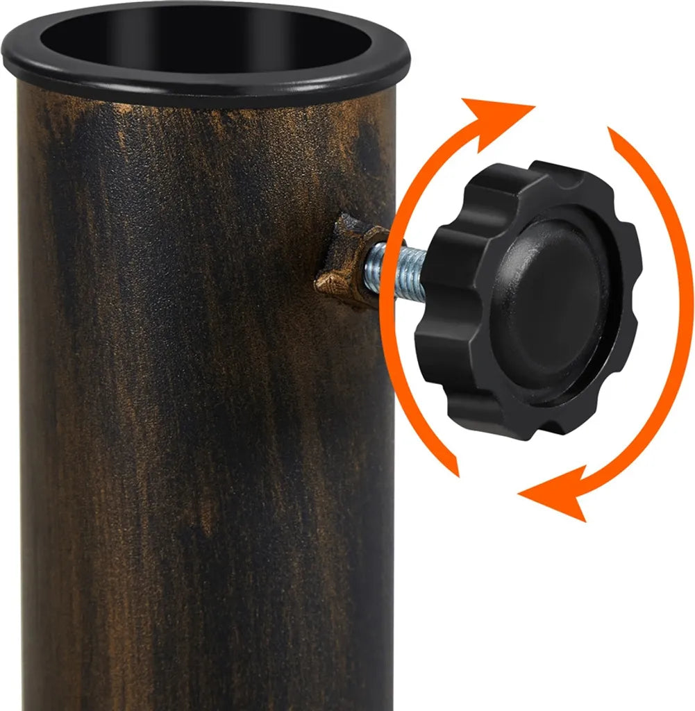 Yaheetech Parasolvoet 10 kg Ø46 cm - Brons - Ronde Parasolstandaard voor Parasolstokken Ø38/48 mm
