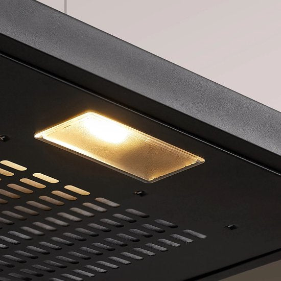 CIARRA CBCB6903 - 60cm Onderbouw Afzuigkap Zwart – inclusief koolstoffilter - 220m3