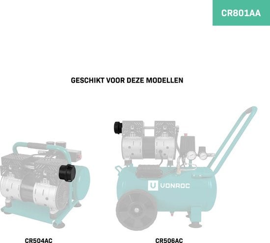 VONROC Luchtfilter voor compressor - ¼” - Geschikt voor VONROC CR504AC en CR506AC