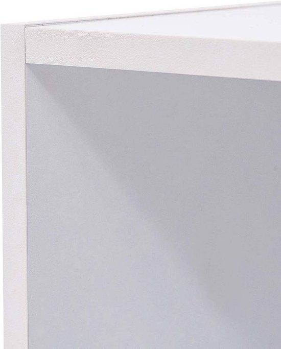 Woltu Boekenkast Staande Plank - MDF Wit - 60 x 29,5 x 121 cm - 8 Vakken Opbergruimte